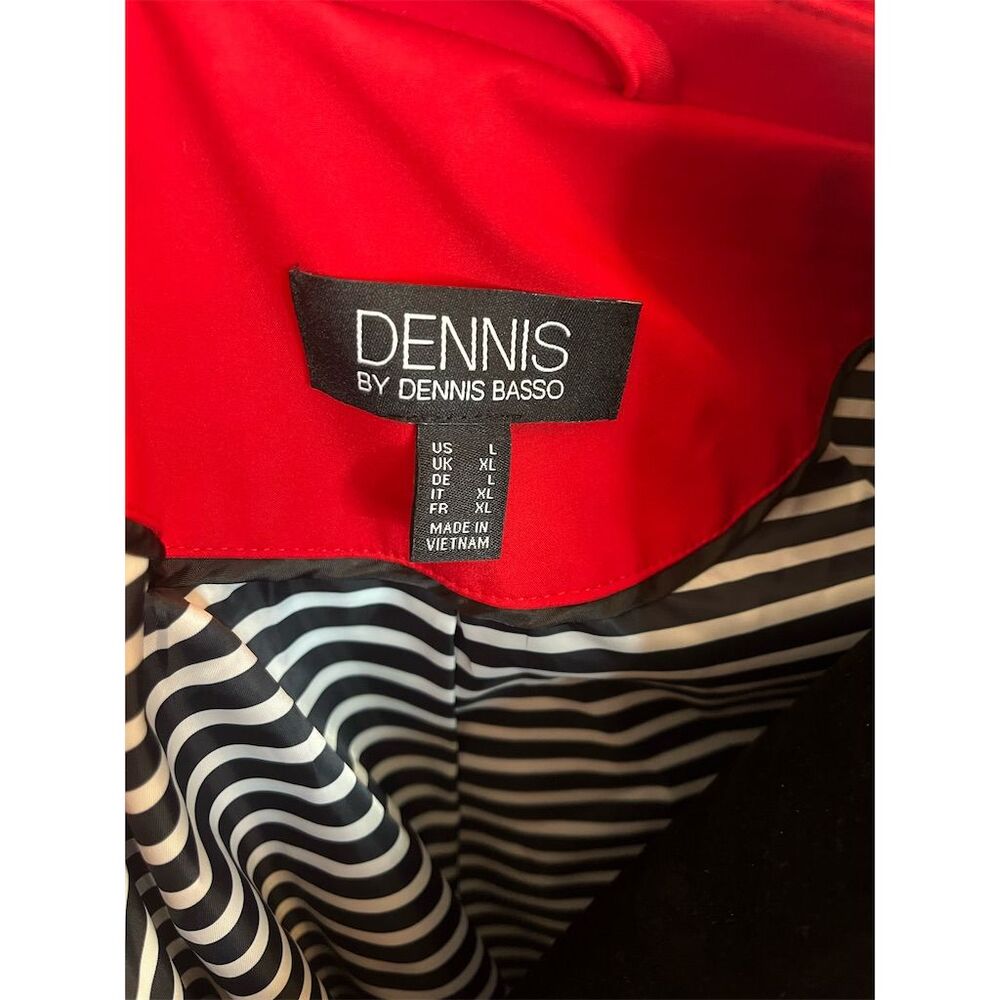 DENNIS BASSO STUNNING CLASSIC RED WATER RESISTANT JACKET WOMENS SIZE LARGE - Picture 6 of 7